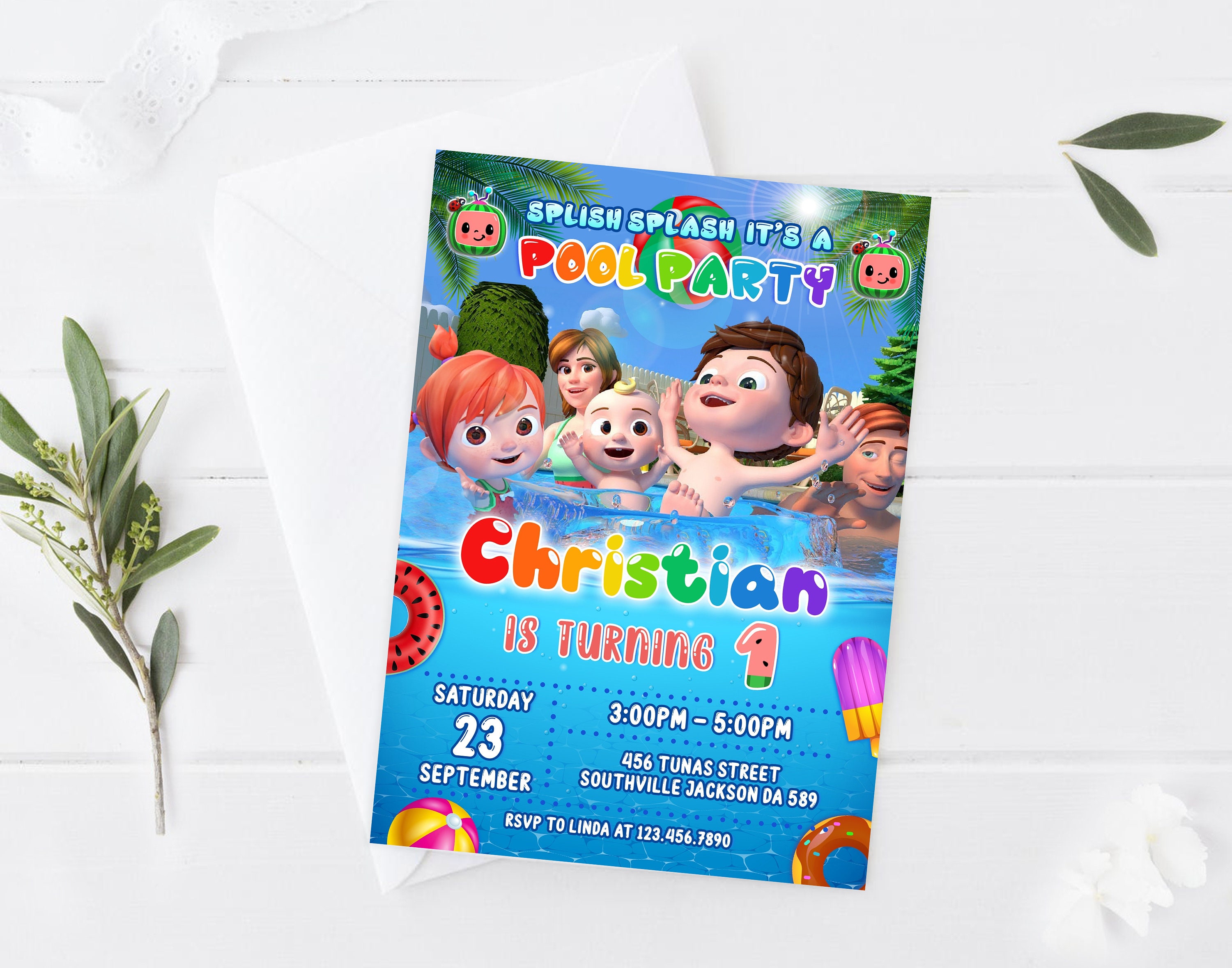 Kids Birthday Invitation Template Printable, kids Birthday Invitation…