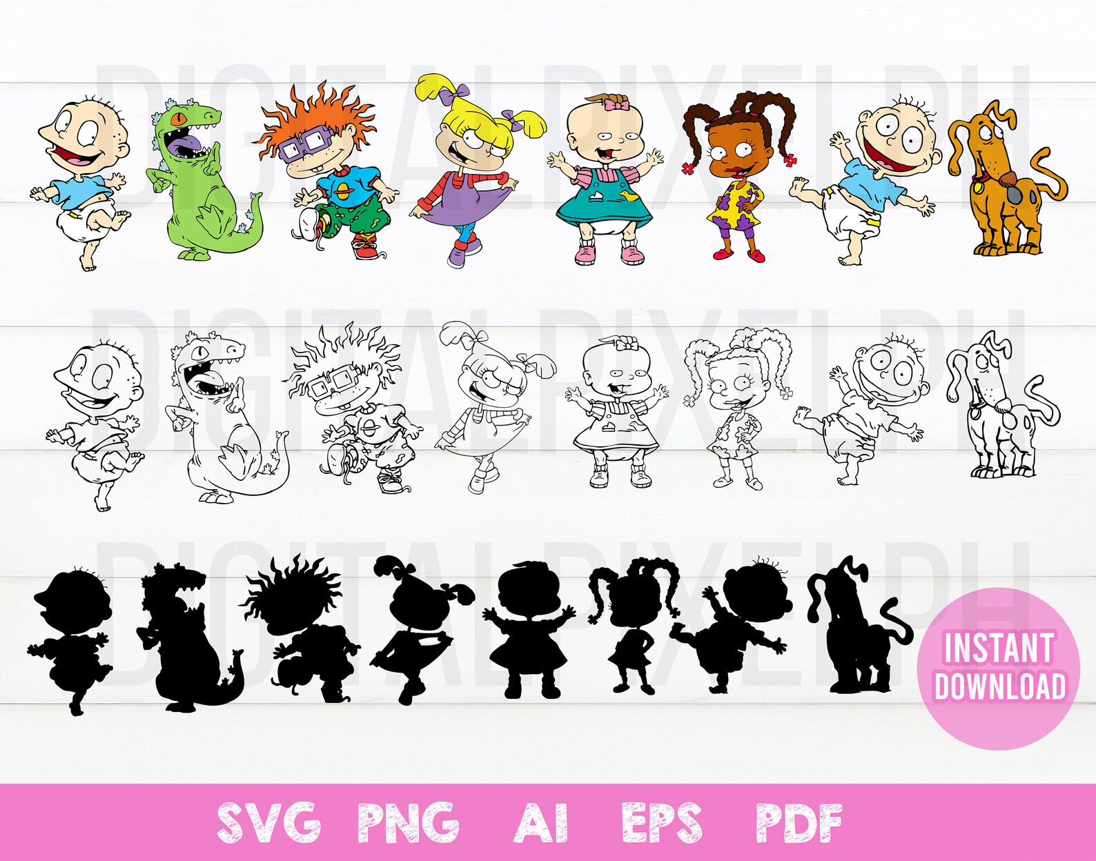 Rugrats Svg Bundle Files For Cricut Silhouette Rugrats Svg Inspire ...