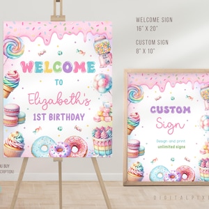 Modèle modifiable de plaque de bienvenue bonbons bonbons, modèle de plaque personnalisée bonbons anniversaire, plaque de bienvenue bonbons, plaque personnalisée bonbons plaque de bienvenue bonbons