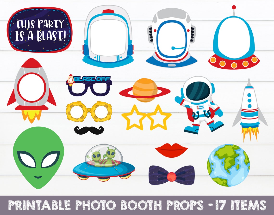 Outer Space Photo Booth props Outer Space Party Props | Etsy