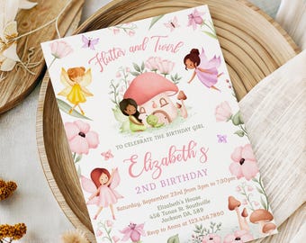 Fairy Birthday Invitation (Digital Download)