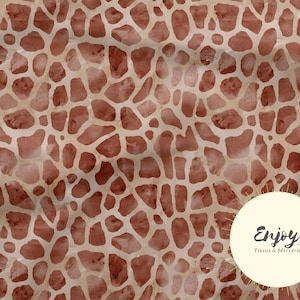 Tessuto pelle di giraffa al metro, stampa di cappotti animalier in cotone / Jersey / French Terry / Tessuto impermeabile / Oeko-Tex®