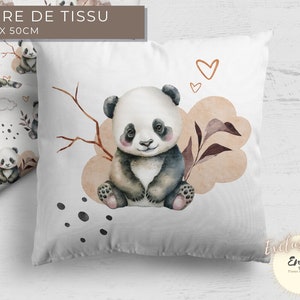 Panneau de Gigoteuse Bébé Panda OEKO TEX pour turbulette, Tissu Animaux Mixte Fille Garçon Beige Taupe Prêt à Coudre image 10