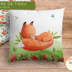 Mixed Forest Animal Playful Fox Fabric for Baby and Child, Sold by the Meter, Cotton/Jersey/French Terry/Waterproof Fabric/Oeko-Tex® image 8