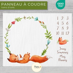 Mixed Forest Animal Playful Fox Fabric for Baby and Child, Sold by the Meter, Cotton/Jersey/French Terry/Waterproof Fabric/Oeko-Tex® image 9