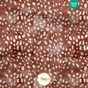 Deer Suede Fabric by the Meter, Animal Fur Print in Cotton/Jersey/French Terry/Waterproof Fabric/Oeko-Tex®