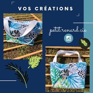 Tropical Monstera Jungle Savannah Foliage Fabric by the Meter, Blue Green, Cotton/Jersey/French Terry/Waterproof Fabric/Oeko-Tex® image 5