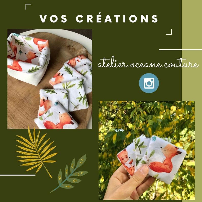 Mixed Forest Animal Playful Fox Fabric for Baby and Child, Sold by the Meter, Cotton/Jersey/French Terry/Waterproof Fabric/Oeko-Tex® image 5