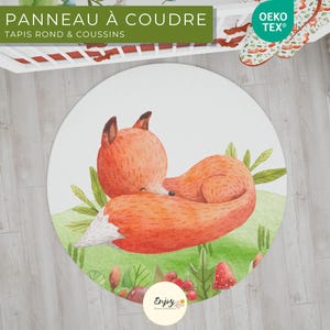 Mixed Forest Animal Playful Fox Fabric for Baby and Child, Sold by the Meter, Cotton/Jersey/French Terry/Waterproof Fabric/Oeko-Tex® image 6