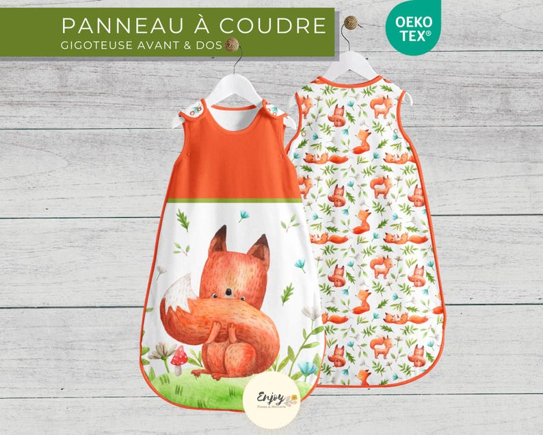 Mixed Forest Animal Playful Fox Fabric for Baby and Child, Sold by the Meter, Cotton/Jersey/French Terry/Waterproof Fabric/Oeko-Tex® image 7