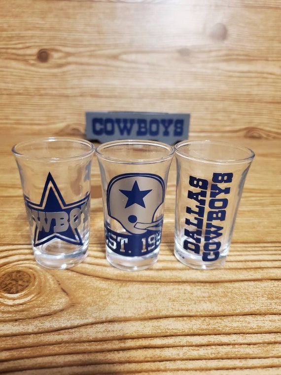 Cowboys Shot Glasses 3pk Etsy