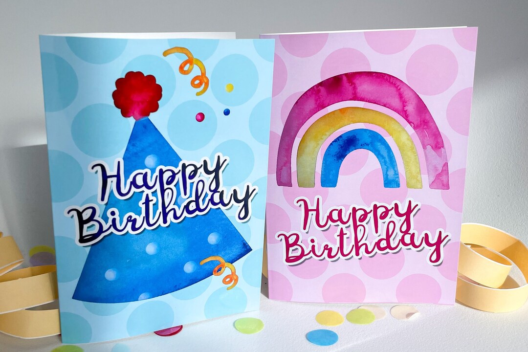 Geburtstagskarte F&uuml;r Kinder Zum Selber Ausdrucken - Etsy