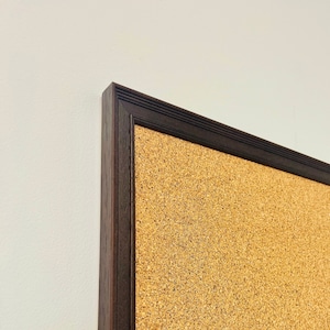 Dark Brown Ornate Framed Cork Pin Board | 8mm Thick Cork | Solid Wood Frame | Large Notice Board | Memo Board