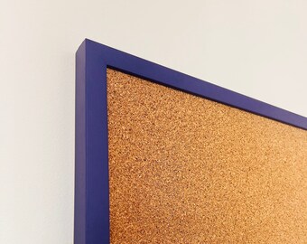 Purple Framed Cork Pin Board | Solid Wood Frame | Thick Cork | Pin Board | Cork Board