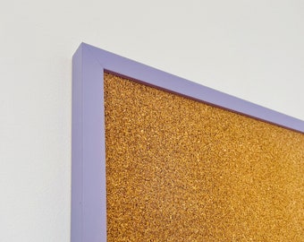 Lilac Framed Cork Pin Board | Solid Wood Frame | Thick Cork | Pin Board | Cork Board