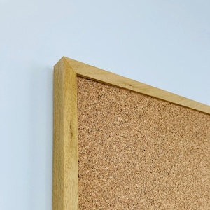Oak Finish Framed Cork Pin Board | 8mm Thick Cork | Solid Wood Frame | Large Cork Board | Wood Notice Board | Memo Board