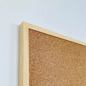 Natural Framed Cork Pin Board | 8mm Thick Cork | Solid Wood Frame | Large Cork Board | Wood Notice Board | Memo Board