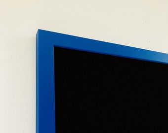 Blue Framed Black Board - Solid Wood Frame | Framed Chalkboard