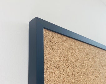 Black Framed Cork Pin Board | 8mm Thick Cork | Solid Wood Frame | Large Cork Board | Black Notice Board | Memo Board
