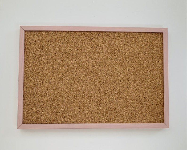 Framed Cork Pin Board Pale Pink Frame Large Cork Board Etsy.de