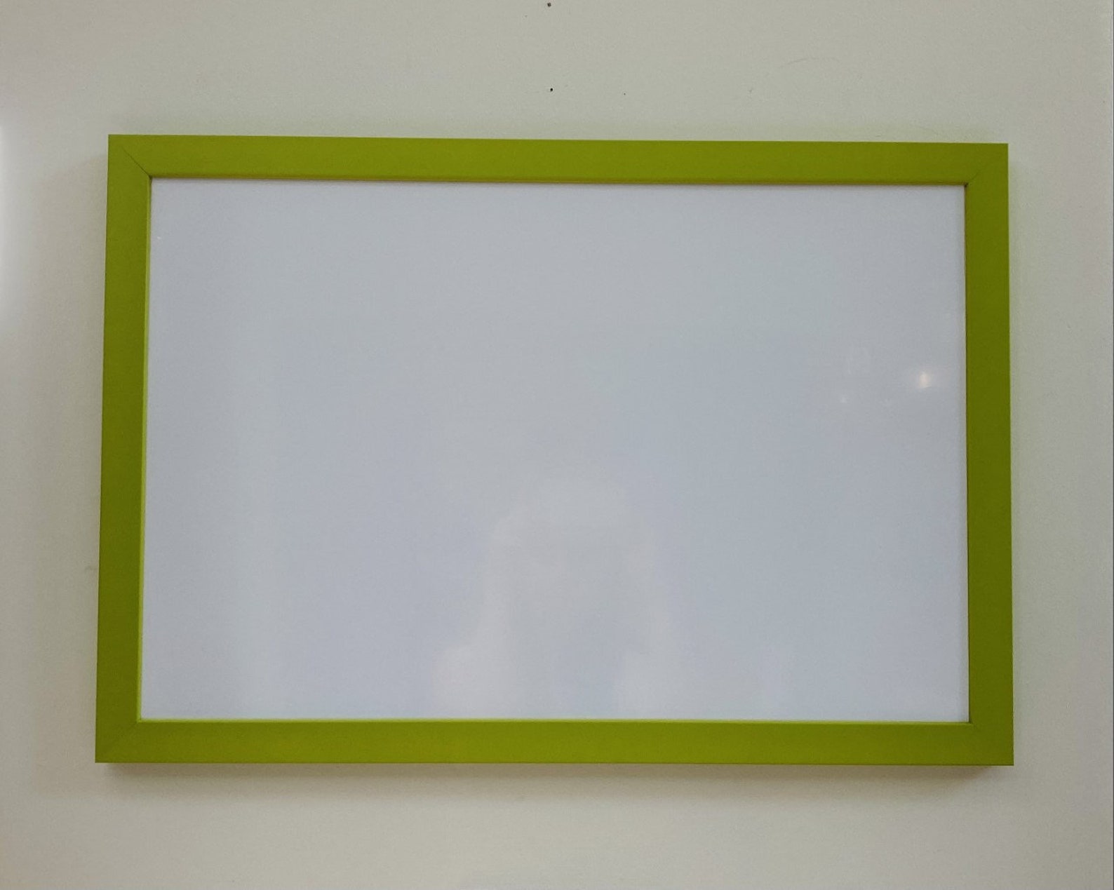 Framed Whiteboard Red Solid Wood Frame Framed Etsy UK