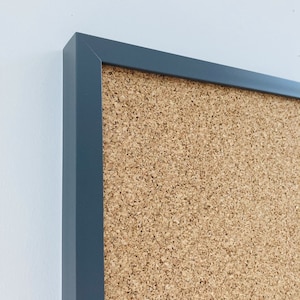 White Framed Cork Pin Board 8mm Thick Cork Solid Wood Frame Large Cork Board White Notice Board Memo Board Dark Grey