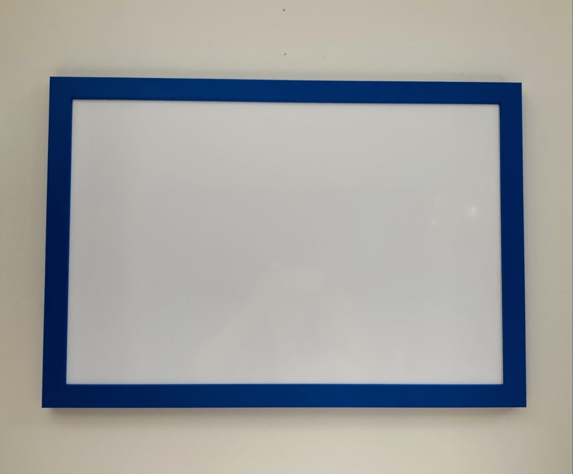Framed Whiteboard Red Solid Wood Frame Framed Etsy UK