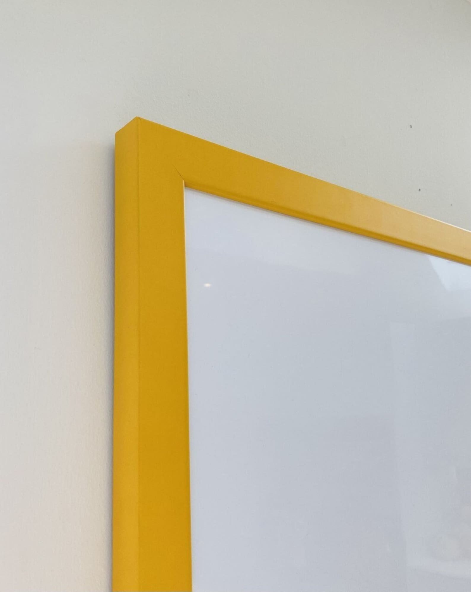 framed-magnetic-whiteboard-yellow-wood-frame-etsy