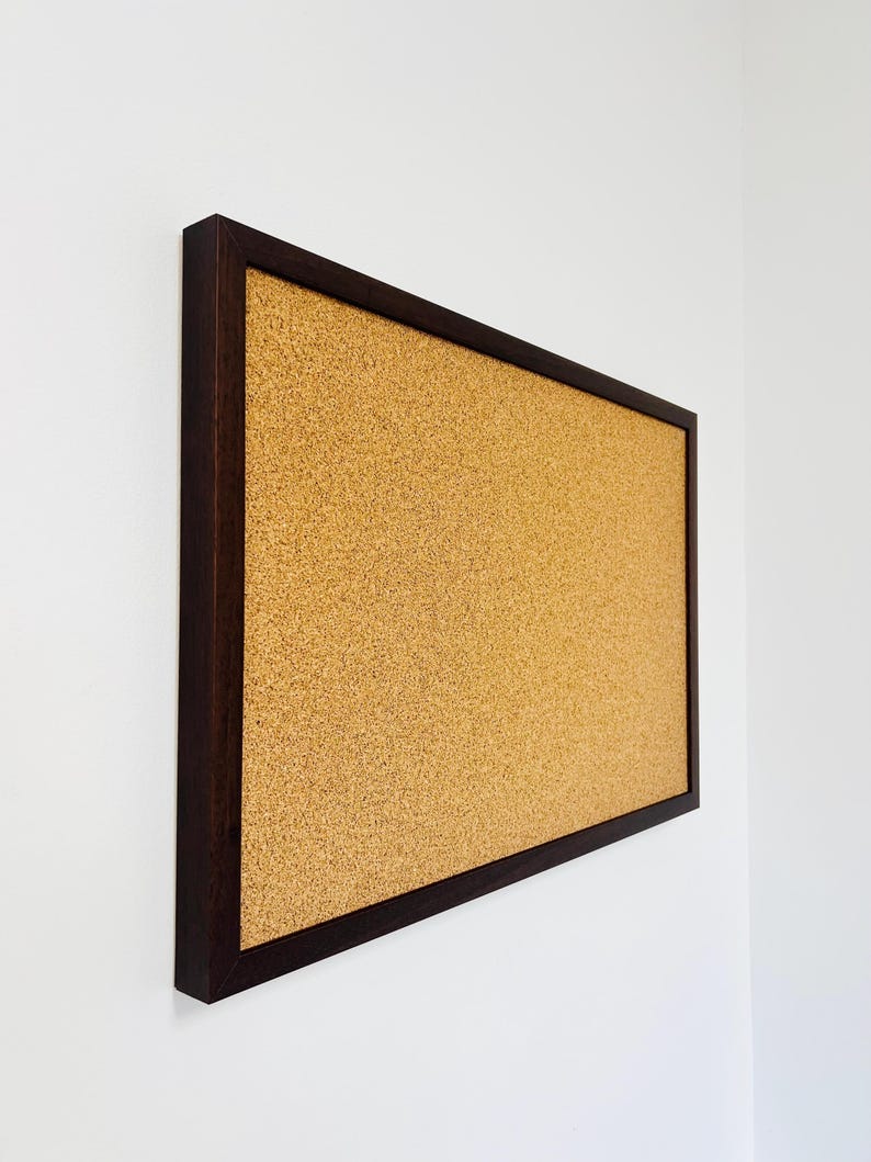 Oak Finish Framed Cork Pin Board | Solid Wood Frame | Thick Cork | Pin Board | Cork Board image 6