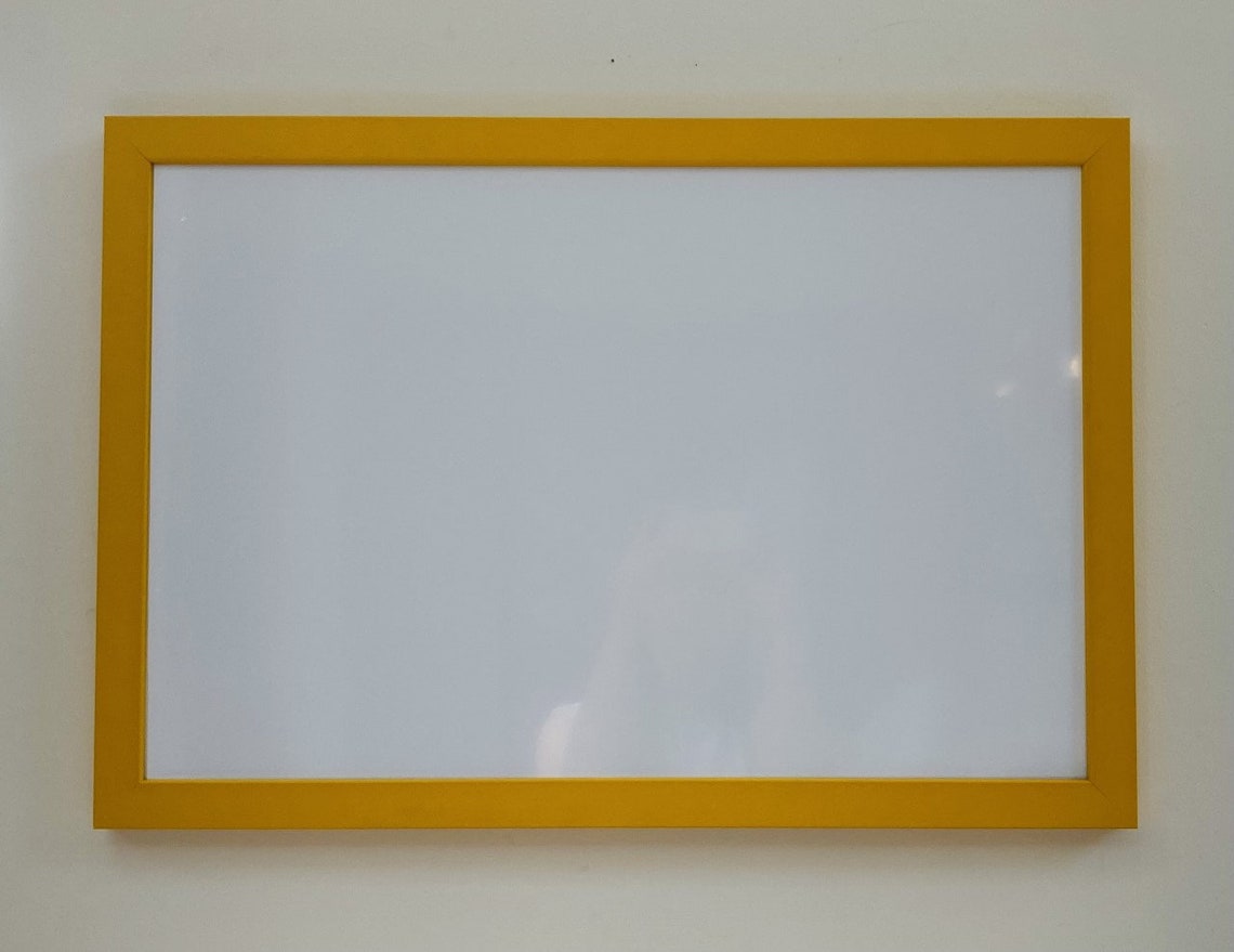 Framed Whiteboard Red Solid Wood Frame Framed Etsy UK