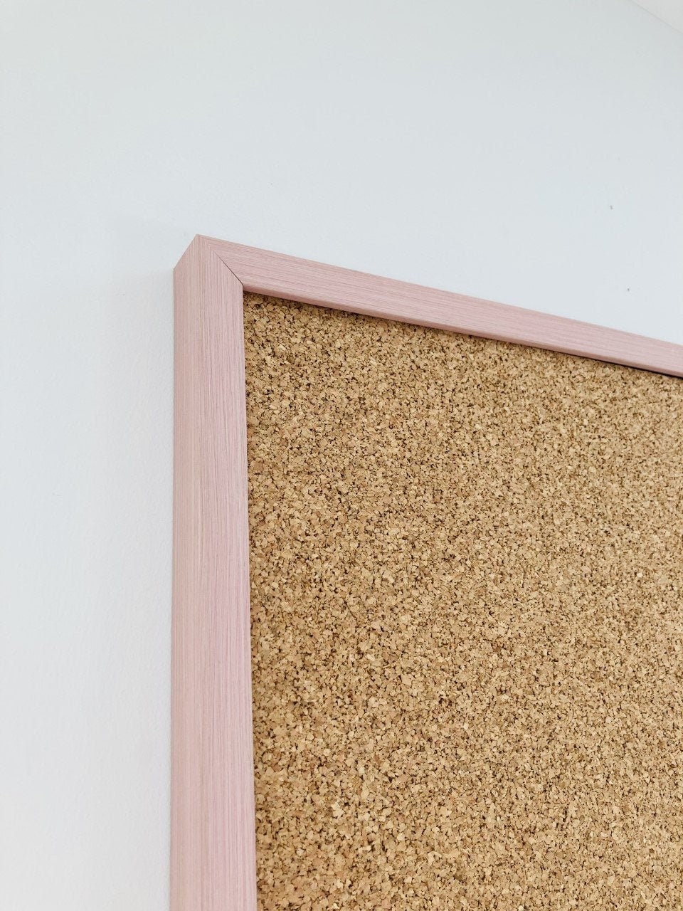 Framed Cork Pin Board Light Grey Frame Large Cork Board Etsy