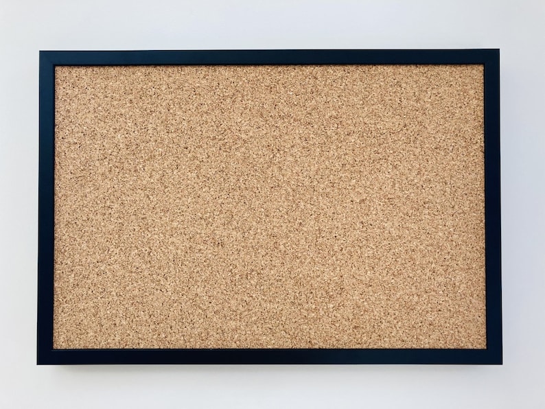 White Framed Cork Pin Board 8mm Thick Cork Solid Wood Frame Large Cork Board White Notice Board Memo Board image 4