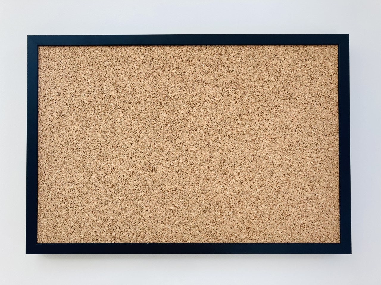 Framed Cork Pin Board Black Wooden Frame Large Cork Board Etsy