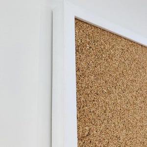 Oak Finish Framed Cork Pin Board | Solid Wood Frame | Thick Cork | Pin Board | Cork Board White
