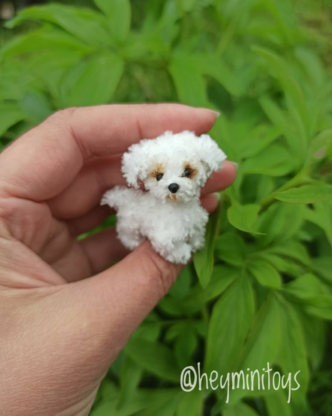 Miniature Realistic Maltese Dog Minitoy Ooak Puppy Pet Friend for Doll  Custom Dog Figurine Dollhouse Miniatures Handmade Ukrainian Artist 