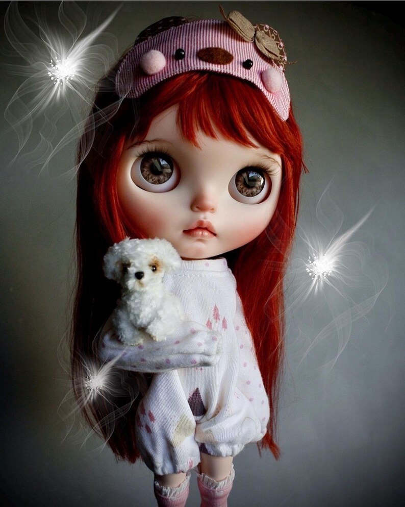 Miniature realistic maltese dog ooak tiny white puppy 1 to 6 scale Blythe friend dollhouse miniatures collectible toy image 4