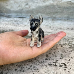 German Shepherd dog Made to order Custom OOAK mini toy Miniature realistic animal Dog portrait from the photo handmade gift