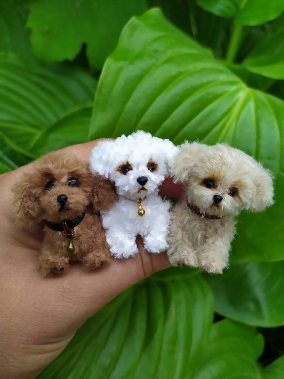 Miniature Realistic Maltese Dog Minitoy Ooak Puppy Pet Friend for Doll  Custom Dog Figurine Dollhouse Miniatures Handmade Ukrainian Artist -   Denmark