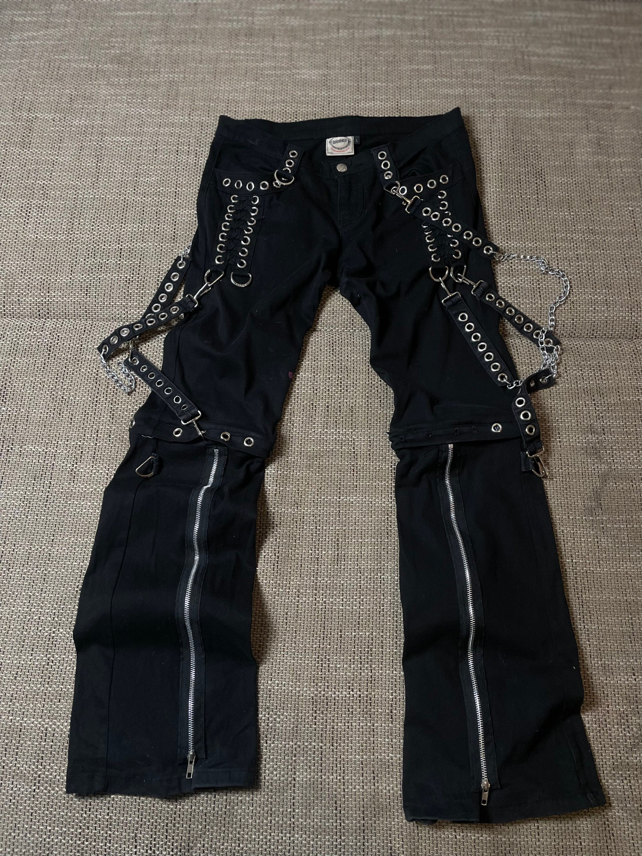 vintage USA製　bondage design pants riri