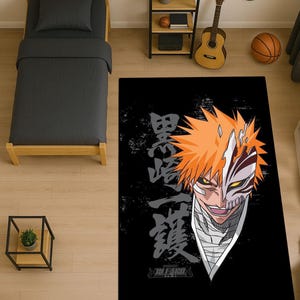 Bleach Anime Rug – Ichigo Hollow Form Area Carpet for Bedroom & Gaming Room