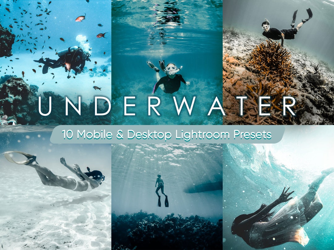 10 UNDERWATER Lightroom Mobile Presets & Desktop Presets Etsy