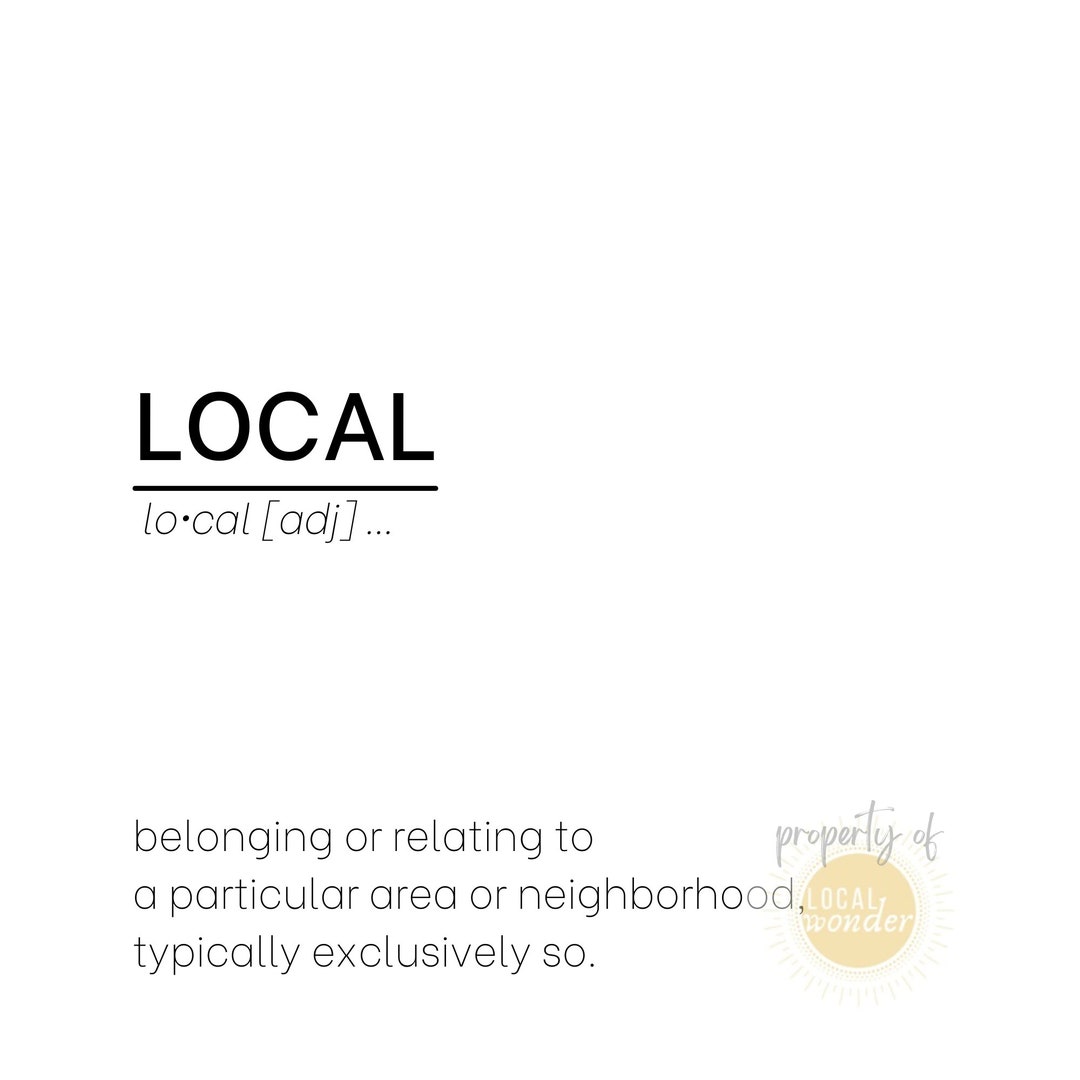 LOCAL DEFINITION Printable Digital Download Instant Etsy