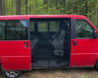 Mosquitera magnética compatible con furgonetas VW T4 Eurovan en color NEGRO