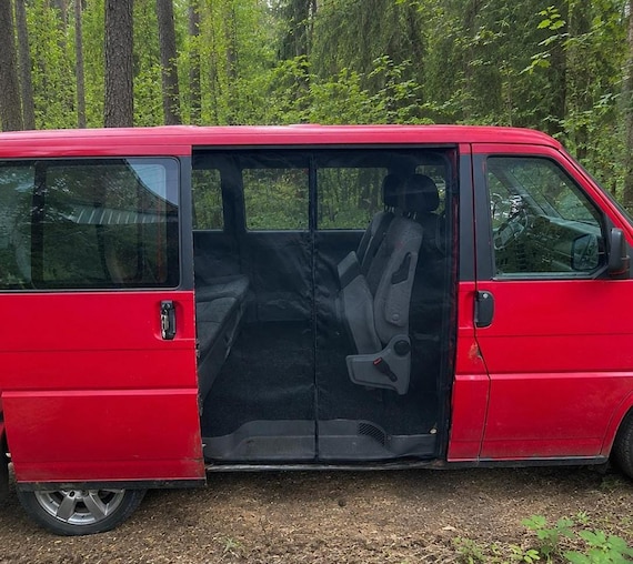Magnetic Bug Mesh Screen Compatible With VW T4 Eurovans in BLACK