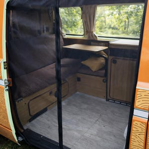 Magnetisch insectengaasscherm voor VW T3 Westfalia in ZWART