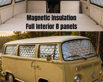 Paneles de aislamiento magnético compatibles con VW T2, interior completo (habitáculo + toda la zona de estar).