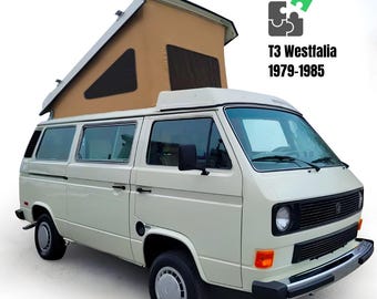 Lona de repuesto para la bisagra trasera del techo elevable, compatible con VW T25 Westfalia 79-85.