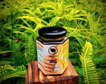 Pure Raw Honey/Organic Honey /wildflower honey, packed in Handmade Bamboo Eco-Packaging/unprocessed/memorable gift idea
