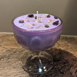 Velas de intención con infusión de cristales