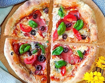 Pizza Dough Recipe PDF (Cups + Grams) | Printable | Crispy Outside, Chewy Inside | Instant Download